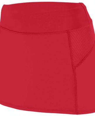 Augusta Sportswear 2421 Girls' Femfit Skort in Red/ graphite