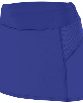 Augusta Sportswear 2421 Girls' Femfit Skort in Purple/ graphite