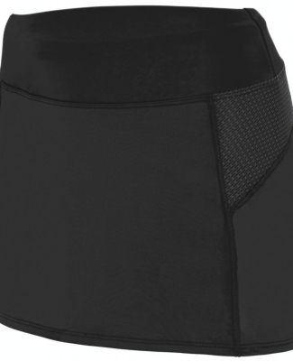 Augusta Sportswear 2421 Girls' Femfit Skort in Black/ graphite