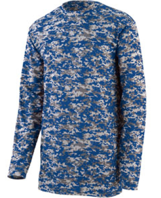 Augusta Sportswear 2788 Digi Camo Wicking Long Sle in Royal digi