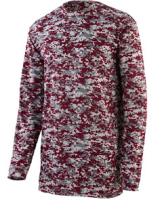 Augusta Sportswear 2788 Digi Camo Wicking Long Sle in Maroon digi