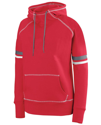 Augusta Sportswear 5440 Women's Spry Hoodie in Red/ white/ grph