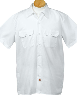 1574 Dickies Short Sleeve Twill Work Shirt  in White