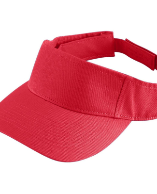 Augusta Sportswear 6226 Youth Sport Twill Visor in Red