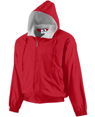 Augusta Sportswear 3281 Youth Hooded Taffeta Jacke in Red