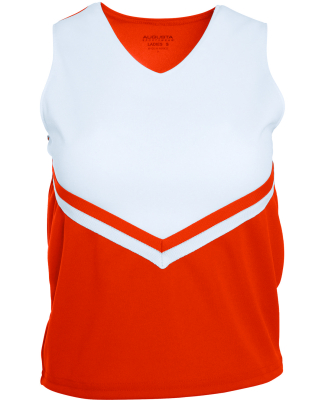 Augusta Sportswear 9111 Girls' Pride Shell in Orange/ wht/wht