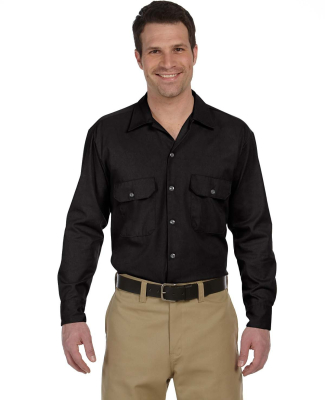 574 Dickies Long Sleeve Work Shirt  in Black