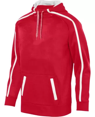 Augusta Sportswear 5554 Stoked Tonal Heather Hoodi RED/ WHITE