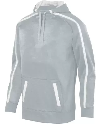 Augusta Sportswear 5554 Stoked Tonal Heather Hoodi SILVER/ WHITE