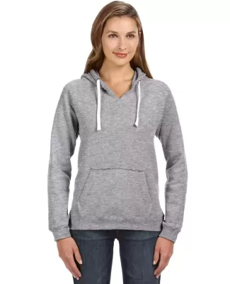 J America 8836 Women's Sueded V-Neck Hooded Sweats OXFORD