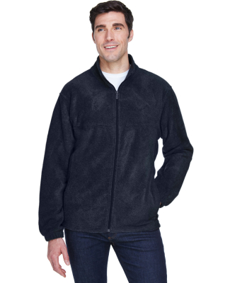 Harriton M990 Men's 8 oz. Full-Zip Fleece in Navy