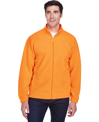 Harriton M990 Men's 8 oz. Full-Zip Fleece in Safety orange