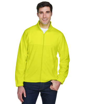 Harriton M990 Men's 8 oz. Full-Zip Fleece in Safety yellow