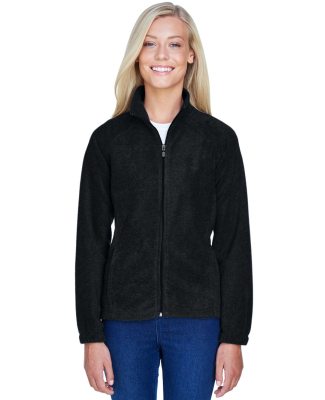 Harriton M990W Ladies' 8 oz. Full-Zip Fleece in Black