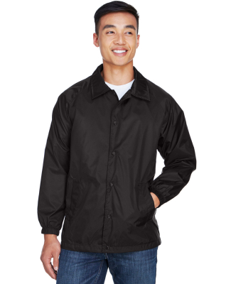 Harriton M775 Adult Nylon Staff Jacket in Black