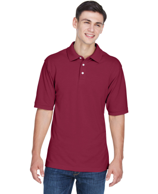 Harriton M265 Men's 5.6 oz. Easy Blend™ Polo in Wine