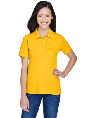 Harriton M265W Ladies' 5.6 oz. Easy Blend™ Polo in Sunray yellow