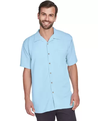 Harriton M570 Men's Bahama Cord Camp Shirt CLOUD BLUE
