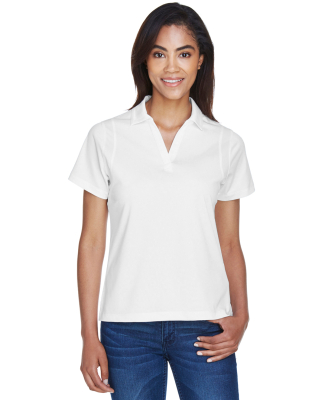 Harriton M354W Ladies' Micro-Piqué Polo in White