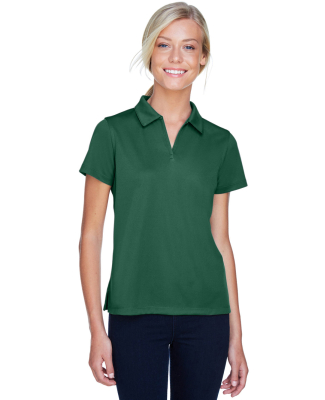 Harriton M353W Ladies' Double Mesh Polo in Dark green