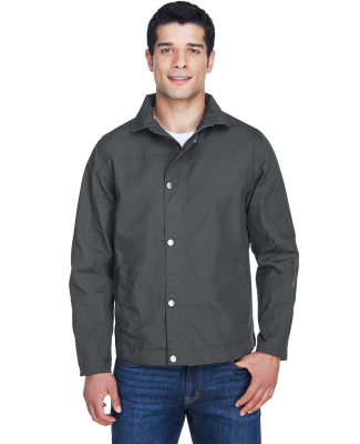 Harriton M705 Men's Auxiliary Canvas Work Jacket in Dark charcoal