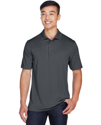 Harriton M345 Men's Advantage IL Snap Placket Perf in Dark charcoal