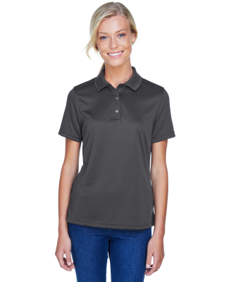 Harriton M345W Ladies' Advantage IL Snap Placket P in Dark charcoal