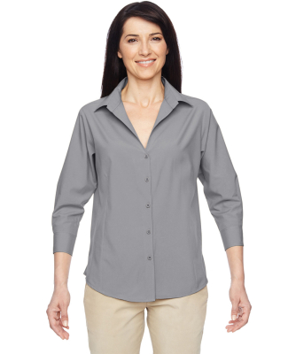 Harriton M610W Ladies' Paradise 3/4-Sleeve Perform in Dark grey