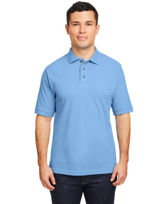 Harriton M200 Men's 6 oz. Ringspun Cotton Piqué S in Lt college blue