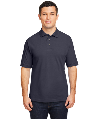 Harriton M200 Men's 6 oz. Ringspun Cotton Piqué S in Navy