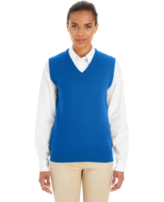 Harriton M415W Ladies' Pilbloc™ V-Neck Sweater V in True royal