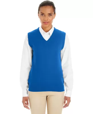 Harriton M415W Ladies' Pilbloc™ V-Neck Sweater V TRUE ROYAL