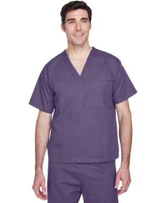 Harriton M897 Adult Restore 4.9 oz. Scrub Top in Deep purple