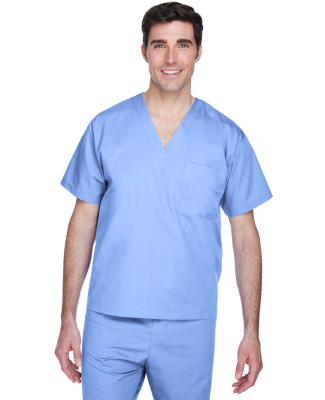 Harriton M897 Adult Restore 4.9 oz. Scrub Top in Ciel blue