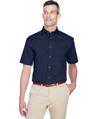 Harriton M500S Men's Easy Blend™ Short-Sleeve Tw in Navy