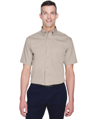 Harriton M500S Men's Easy Blend™ Short-Sleeve Tw in Stone