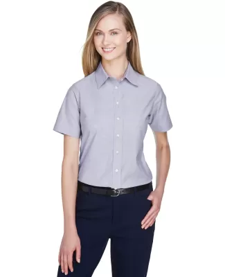 Harriton M600SW Ladies' Short-Sleeve Oxford with S OXFORD GREY