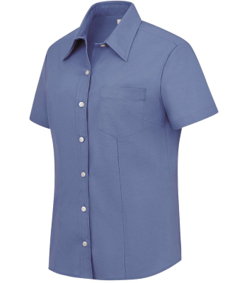 1254 Dickies Womens Short Sleeve Oxford  in French blue