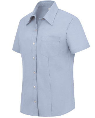 1254 Dickies Womens Short Sleeve Oxford  in Light blue