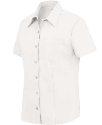 1254 Dickies Womens Short Sleeve Oxford  in White