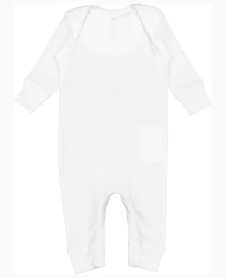Rabbit Skins 4412 Infant Long Legged Baby Rib Body in White