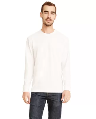 Next Level Apparel 6411 Unisex Sueded Long Sleeve  in White