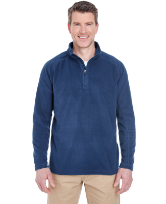 UltraClub 8180 Adult Cool & Dry Quarter-Zip Microf NAVY