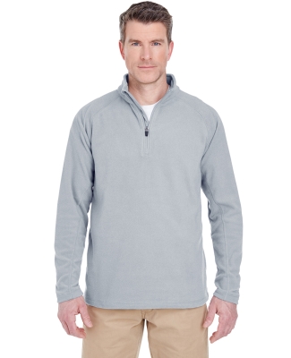 UltraClub 8180 Adult Cool & Dry Quarter-Zip Microf SILVER