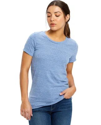 0222 US Blanks Ladies Triblend T-Shirt in Tri blue