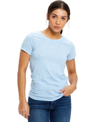0222 US Blanks Ladies Triblend T-Shirt TRI LIGHT BLUE