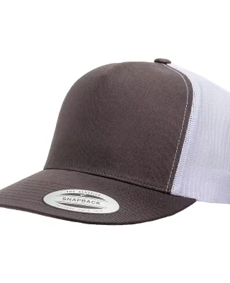 Yupoong-Flex Fit 6006 Five-Panel Classic Trucker C CHARCOAL/ WHITE