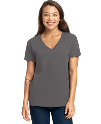 Next Level Apparel 3940 Ladies' Relaxed V-Neck T-S in Heavy metal