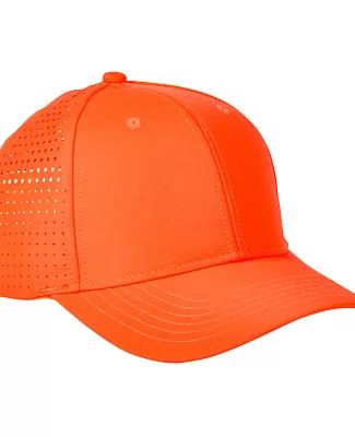 Big Accessories BA537 Performance Perforated Cap in Bright orange