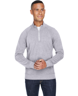 J America 8869 Triblend 1/4 Zip Pullover Sweatshir in Grey triblend